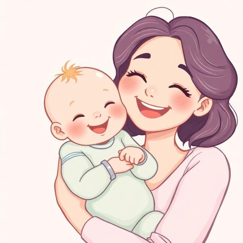 Happy mom with baby wearing silver jewellery